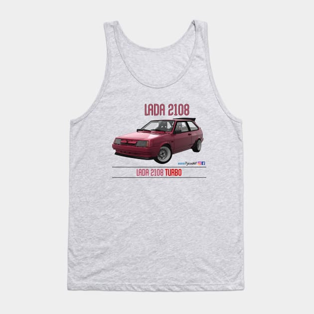 Lada 2108 Turbo Rubin Red Tank Top by PjesusArt